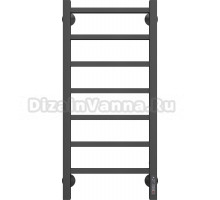 Полотенцесушитель электрический Larusso Астор П7 35х80 черный матовый