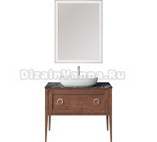 Мебель для ванной Kerama Marazzi Plaza Classic Neo 100 напольная, орех, с раковиной Plaza PLR.wb.60