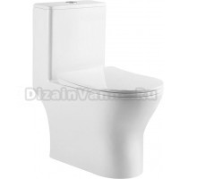 Унитаз-моноблок BelBagno Lounge BB8618CPR-MN/SC безободковый, с микролифтом