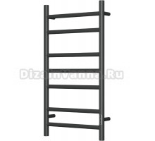Полотенцесушитель электрический Bauedge Stil R 40х80, матовый черный RAL9005