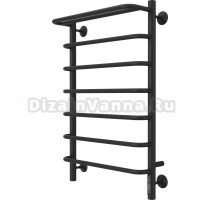 Полотенцесушитель электрический Larusso Стандарт КС П7 50х80 черный матовый, с полкой