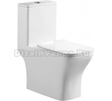 Унитаз-моноблок BelBagno Neon BB8617CPR-MN/SC безободковый, с микролифтом