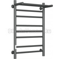 Полотенцесушитель электрический Bauedge Bau L 50х80, с полкой, темно-серый металлик