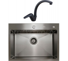 Комплект Мойка кухонная Kaiser KSM-6046 черная + Смеситель County 55244-9 черный