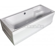 Акриловая ванна WEMOR 10000006116 150x75 см, слив по центру, с каркасом, со сливом-переливом