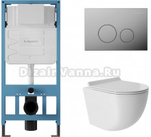 Комплект Aqueduto Ovo Tornado AQDS007T крышка-сиденье, кнопка смыва хром