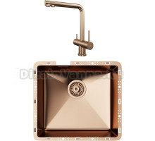 Комплект Мойка кухонная TopZero TZ RS 451 медь + Смеситель TPZ 301 медь