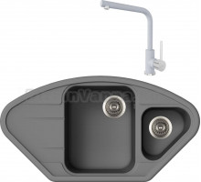 Комплект Мойка кухонная TopZero Angelina 960.510.15-49 Titan + Смеситель Donald titan 49