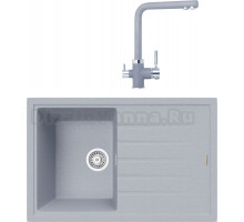 Комплект Мойка кухонная TopZero Juliet 780.500-49 titan + Смеситель Alphons titan 49