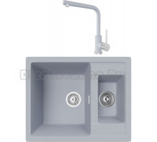 Комплект Мойка кухонная TopZero Madonna 615.500 15-49 Titan + Смеситель Donald titan 49