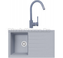 Комплект Мойка кухонная TopZero TopGran Claudia 860.500-49 titan 49 + Смеситель Romeo titan 49