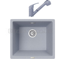 Комплект Мойка кухонная TopZero TopGran Gisele 457.406-49 titan 49 + Смеситель Bruce titan 49