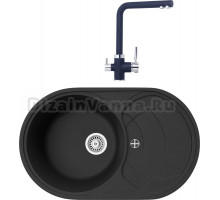 Комплект Мойка кухонная TopZero Alla 780.500-10 Cosmos + Смеситель Alphons cosmos 10