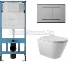 Комплект Aqueduto Cone AQDS017 крышка-сиденье, кнопка смыва белая