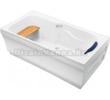 Акриловая ванна WEMOR 10000005548 170x85 см, с каркасом, с экранами, со сливом-переливом, с подголовником, слив по центру