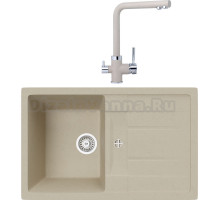 Комплект Мойка кухонная TopZero Susanna 780.500-08 Jasmine + Смеситель Alphons jasmine 08