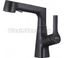 Смеситель для кухни D-lin D158374-A регулируемый по высоте, черный