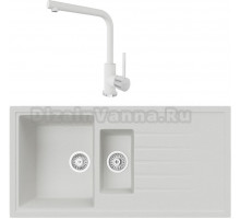 Комплект Мойка кухонная TopZero TopGran Cindy 1000.500 15-07 ice 07 + Смеситель Donald ice 07