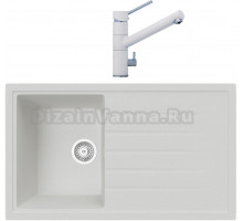 Комплект Мойка кухонная TopZero TopGran Claudia 860.500-07 ice 07 + Смеситель Leonardo ice 07