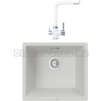 Комплект Мойка кухонная TopZero TopGran Gisele 457.406-07 ice 07 + Смеситель Alphons ice 07