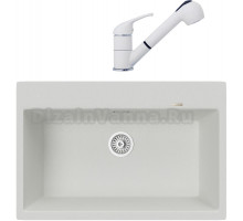 Комплект Мойка кухонная TopZero TopGran Gretta 780.510-07 ice 07 + Смеситель Bruce ice 07