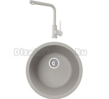 Комплект Мойка кухонная TopZero Kelly 460-47 Smoke + Смеситель Donald smoke 47