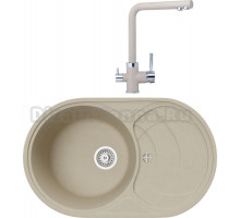 Комплект Мойка кухонная TopZero Alla 780.500-08 Jasmine + Смеситель Alphons jasmine 08