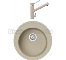 Комплект Мойка кухонная TopZero Eva 510-08 Jasmine + Смеситель Leonardo jasmine 08