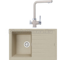 Комплект Мойка кухонная TopZero Juliet 780.500-08 Jasmine + Смеситель Alphons jasmine 08