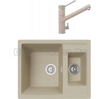 Комплект Мойка кухонная TopZero Madonna 15.500 15-08 Jasmine + Смеситель Leonardo jasmine 08