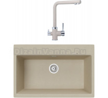 Комплект Мойка кухонная TopZero TopGran Gretta 780.510-08 jasmine 08 + Смеситель Alphons jasmine 08