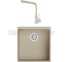 Комплект Мойка кухонная TopZero TopGran Marina 430.460-08 jasmine 08 + Смеситель Donald jasmine 08