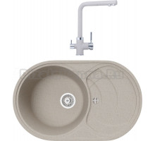 Комплект Мойка кухонная TopZero Alla 780.500-58 Beach + Смеситель Alphons beach 58