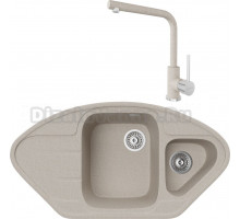 Комплект Мойка кухонная TopZero Angelina 960.510.15-58 Beach + Смеситель Donald beach 58