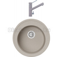 Комплект Мойка кухонная TopZero Eva 510-58 Beach + Смеситель Leonardo beach 58