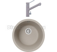 Комплект Мойка кухонная TopZero Kelly 460-58 Beach + Смеситель Leonardo beach 58