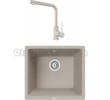 Комплект Мойка кухонная TopZero TopGran Gisele 457.406-58 beach 58 + Смеситель Donald beach 58