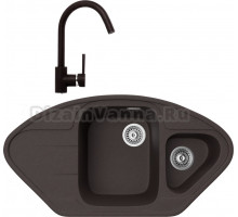 Комплект Мойка кухонная TopZero Angelina 960.510.15-93 Chocolate + Смеситель Romeo chocolate 93