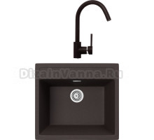 Комплект Мойка кухонная TopZero Georgia 560.510-93 Chocolate + Смеситель Romeo chocolate 93