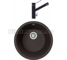 Комплект Мойка кухонная TopZero Kelly 460-93 Chocolate + Смеситель Leonardo chocolate 93
