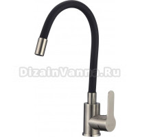 Смеситель для кухни D-lin H155316-1 с гибким изливом, сатин, черный