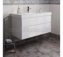 Тумба с раковиной Kerama Marazzi Cubo 100 подвесная, белая матовая