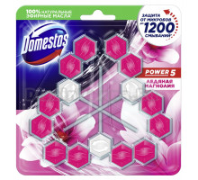 Туалетный блок для унитаза Domestos Power 5 ледяная магнолия трио 3х55 г