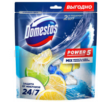 Туалетный блок для унитаза Domestos Power 5 свежесть лайма + свежесть океана дуо 2х50 г + трио 3х50 г