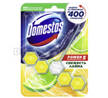 Туалетный блок для унитаза Domestos Power 5 свежесть лайма 55 г