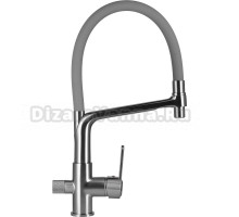 Смеситель для кухни Wisent W4755A-9 сатин, серый