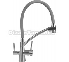 Смеситель для кухни Wisent W4855A-9 сатин, серый