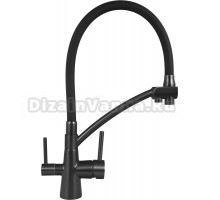 Смеситель для кухни Wisent W4855U-12 графит, черный