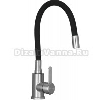 Смеситель для кухни Wisent W74004-02 серебро, черный