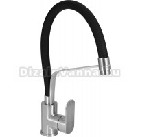 Смеситель для кухни Wisent W74116-2 серебро, черный